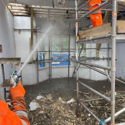 Balicrest Limited team performing soft strip demolition in London